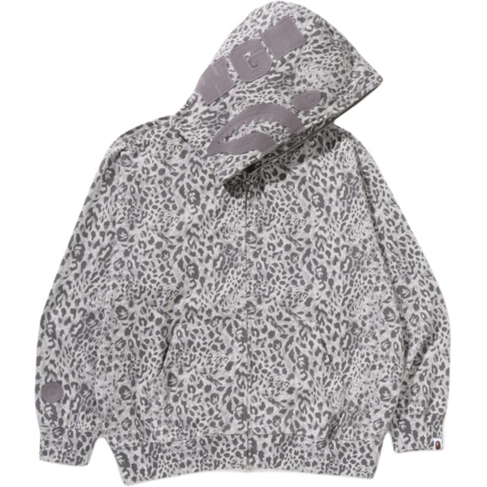 A Bathing Ape Bathing Ape Leopard Pattern Худи серый