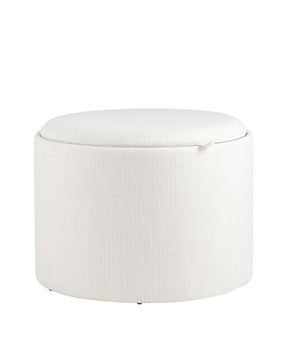 Пуф-столик с ящиком Хюгге L рогожка белый