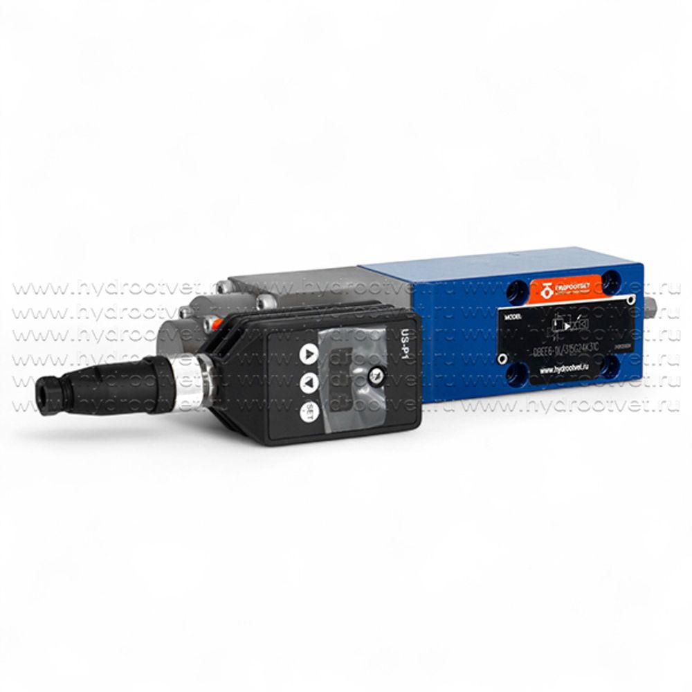 DBEE6-1X/315G24K31C - Пропорциональный предохранительный клапан Ду6 (расход до 15 л/мин), давление регулировки до 315 бар, со встроенным усилителем, монтаж - на плиту