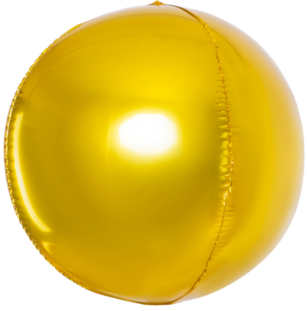 Шар 3D сфера золотой 75 см