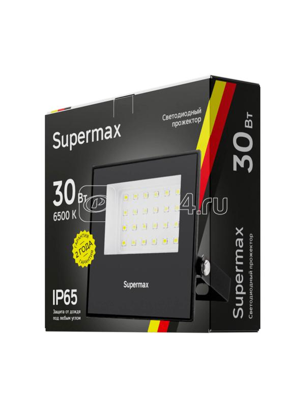 SUPERMAX Прожектор св/д 30W (3000lm), 6500К, 103*86*26