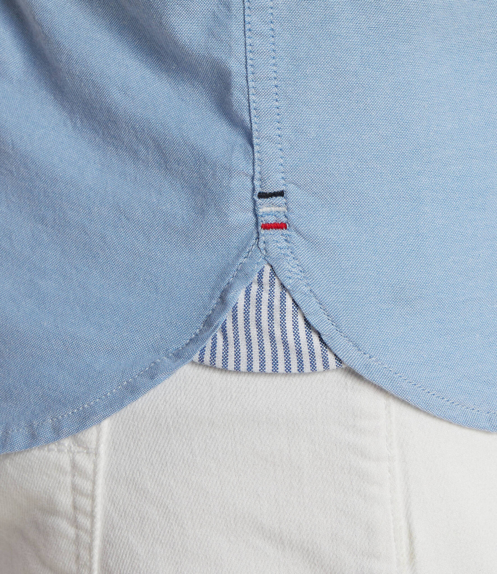 рубашка 1985 flex oxford rf shirt Tommy Hilfiger - голубой(MW0MW29968)