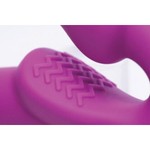 Безремневой вибро страпон Evoke Vibrating Strapless Silicone Strap-on Dildo, фиолетовый, 24 см