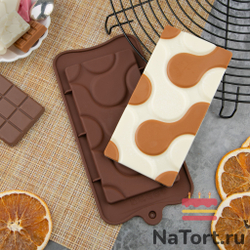 Форма силиконовая для шоколада «Плитка гипноз»