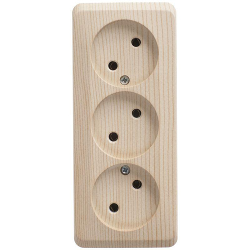 Розетка 3 -м ОП ЭТЮД сосна б/з  Schneider