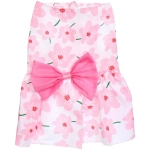 Платье для кошек и собак мелких пород «Бонита на прогулке», ромашки розовый, размер M, длина спинки 27-29см