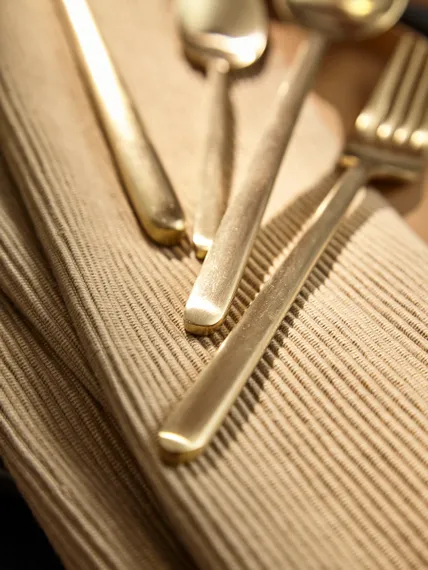 Набор столовых приборов pure, золотистые матовые, 24 пред.