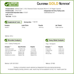 California Gold Nutrition, Buffered Gold C®, аскорбат натрия (витамин C) GOLD Standard, 60 растительных капсул