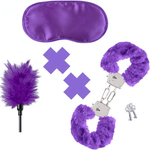 Фетиш набор для игр Purple Pleasure Kit (Цвет: фиолетовый, серебряный)