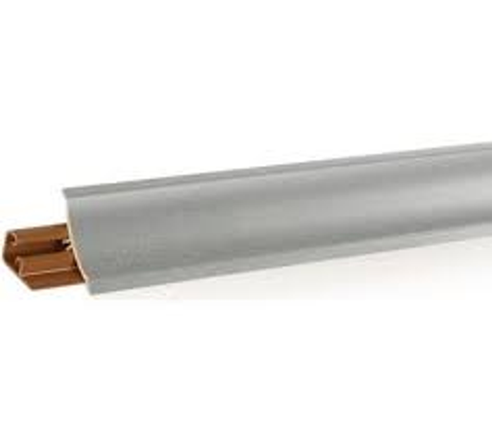 Плинтус Korner 3м (610) серый/Алюминий SV Мебель
