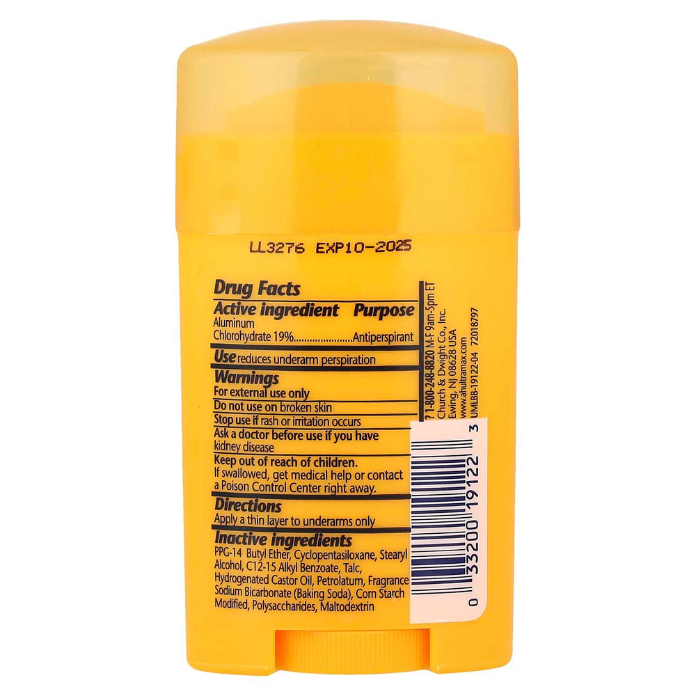 Arm & Hammer, UltraMax — твердый дезодорант с антиперспирантом, для мужчин, аромат свещести, 1,0 унция (28 г)