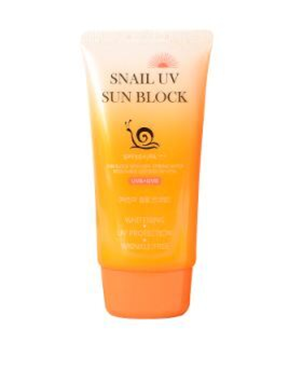 [Jigott] Snail UV Sun Block Cream - Солнцезащитный водостойкий осветляющий крем для лица с муцином улитки, 70 мл