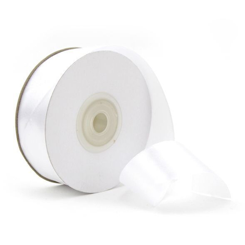 Лента атлас белый 0,7 см