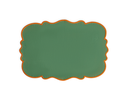Набор плейсматов Bitossi Home Smerlo Green/Orange Rim, 33 x 48 см (2 шт.)