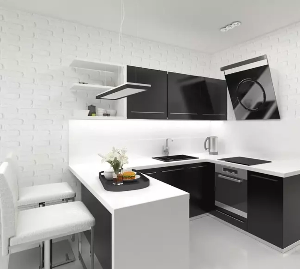 Панель ПВХ термопечать Кирпич белый 347 2700х250 мм