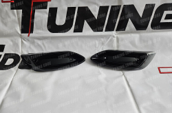 Имитация насадок глушителя (серебрянный)