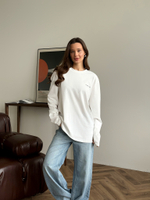 Лонгслив oversize с надписью