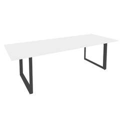 Onix Direct Стол переговорный на О-образном м/к O.MO-PRG-25 Белый Бриллиант/Металл Антрацит 2580*980