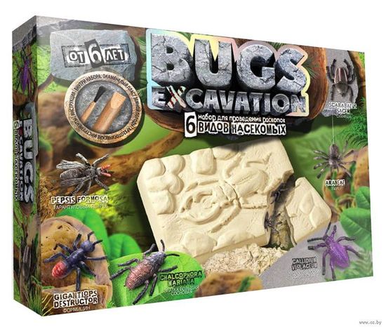 Набор для проведения раскопок серия «BUGS EXCAVATION»  жуки, Набор 1