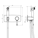 Смеситель с гигиеническим душем LEMARK Peretto - LM6319RB