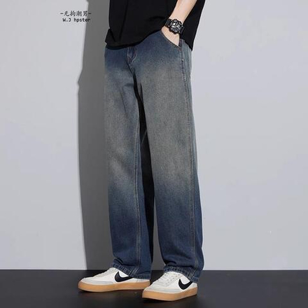 Джинсы с градиентом мужские прямые от бренда Kuvine сезон осень-зима