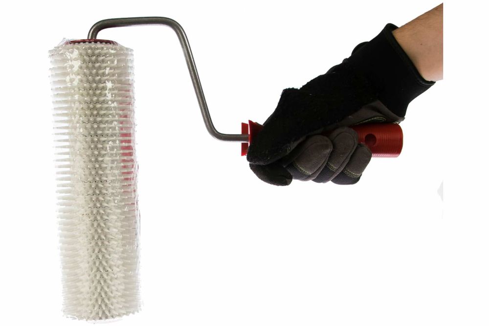 Валик игольчатый ЗУБР для наливных полов в сборе,13 мм, 72х240мм