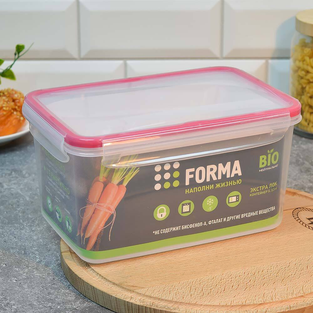 Контейнер 3,3л "Экстра лок", красный