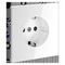 Розетка встраиваемая Voltum S70 с заземлением и защитными шторками, 16А, (белый глянцевый) VLS040201