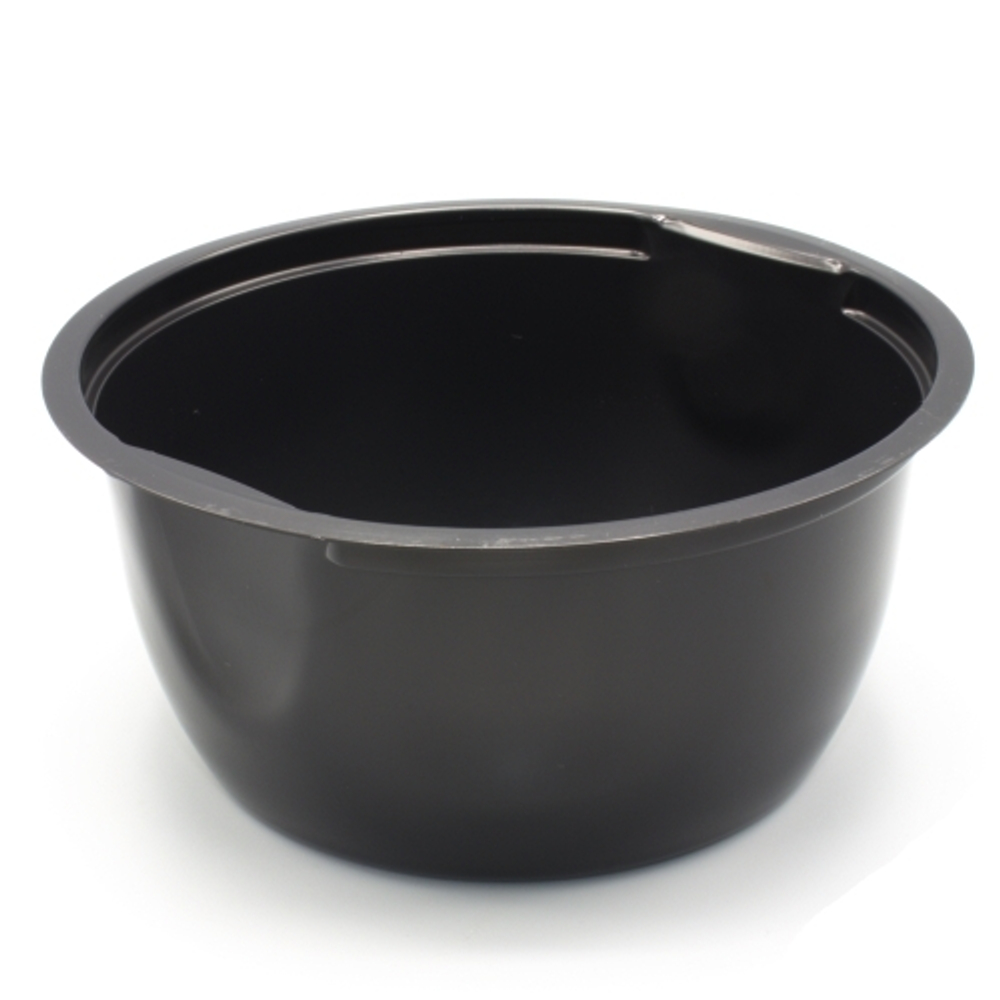 Одноразовые контейнеры круглые 500мл D=132мм Выс:62мм чёрные ПП (50/600шт)