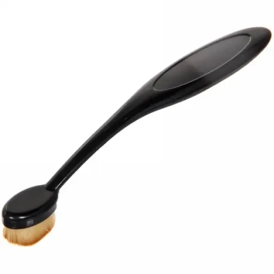 Кисть для нанесения тонального крема и контурирования лица малая, в коробке, 14см, ворс 1,5см