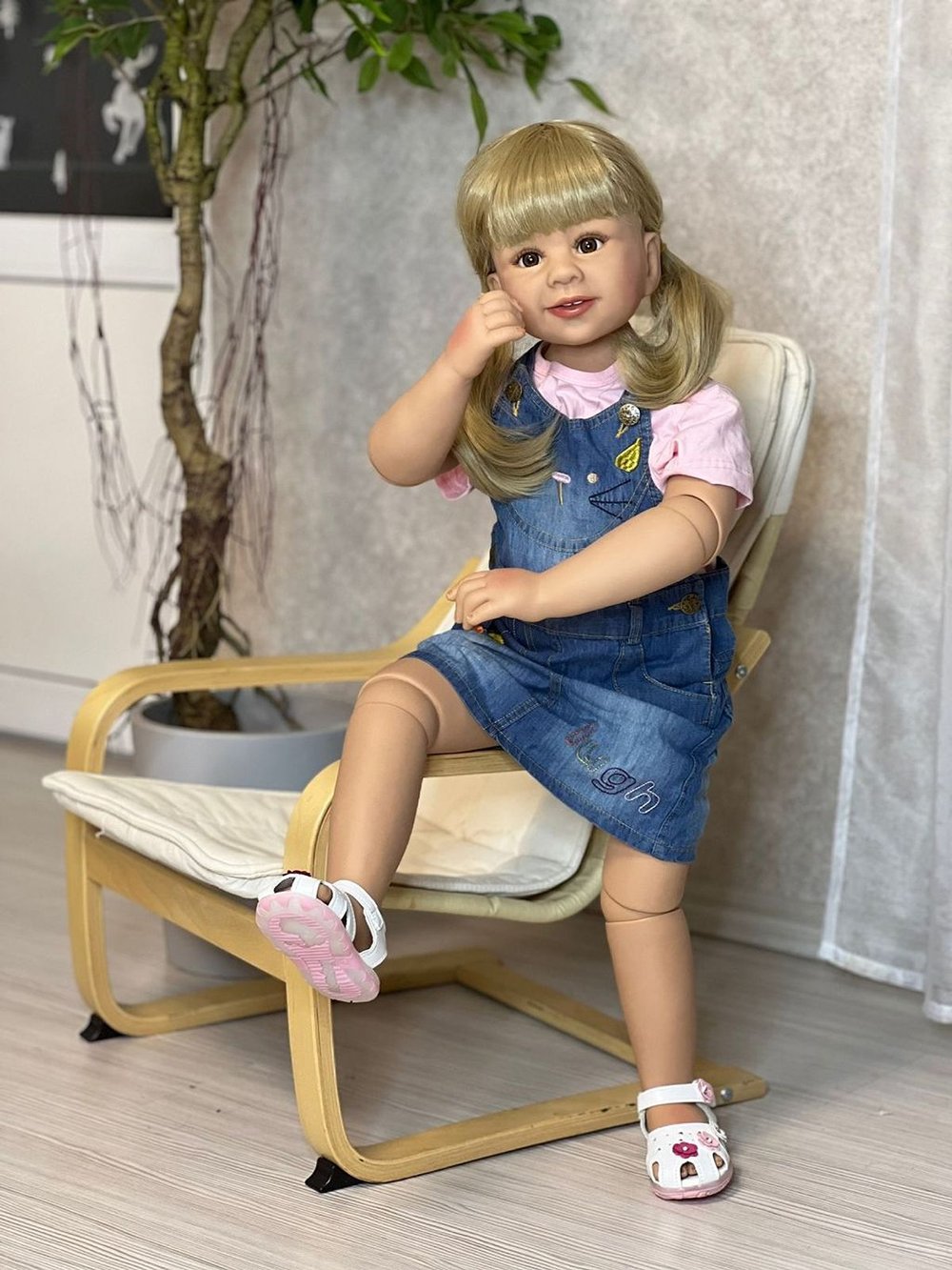 Кукла Реборн ростовая 85см в пакете (FA-257)