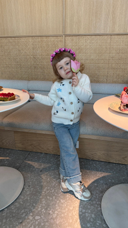 Кардиган с цветами детский