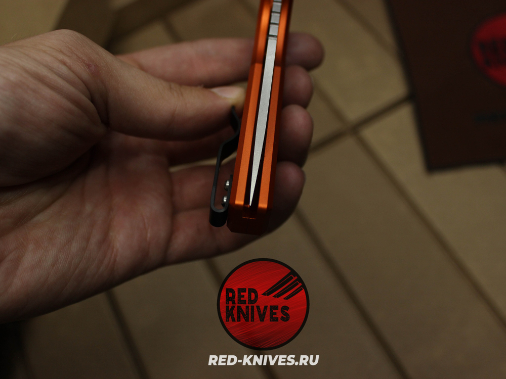 Нож Pro-Tech Strider PT Auto - оранж рук, светлый клинок RK/Н119