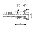 Фитинг DN 32 ORFS (Г) 1.11/16 CS