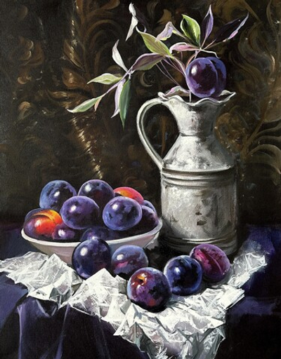 Сливы с кувшином