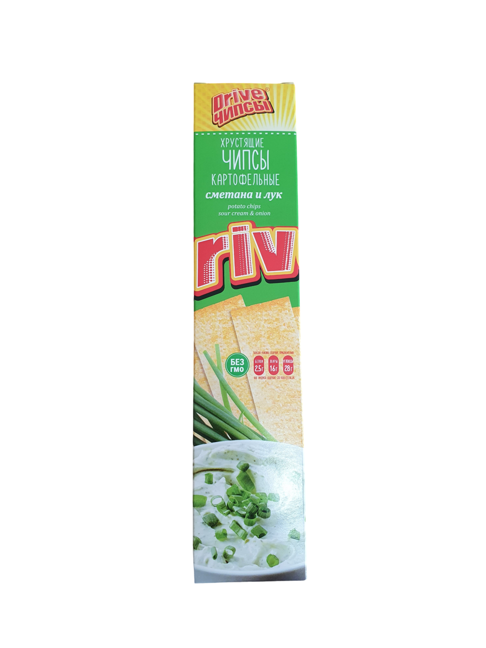 Чипсы "Drive" со вкусом сметаны и лука, 50г