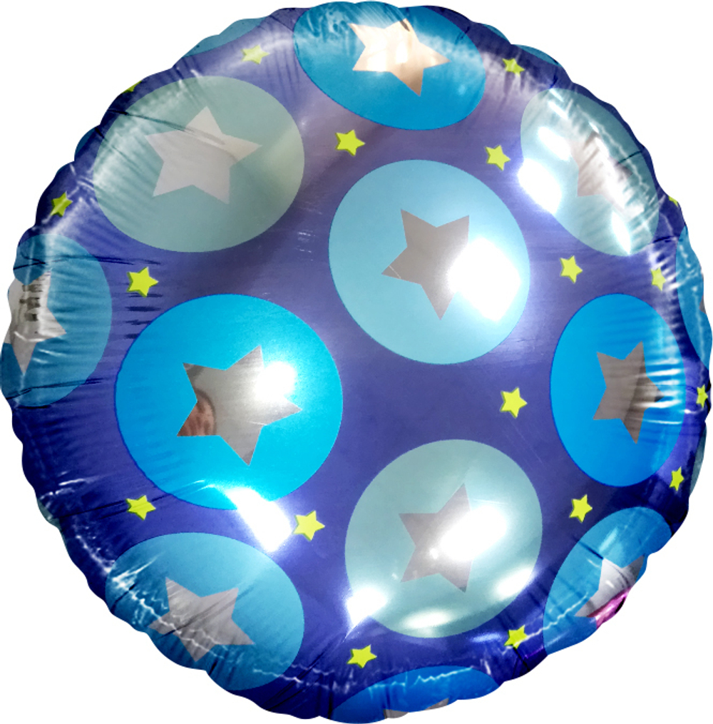 К 18" Круг Синий с звездами