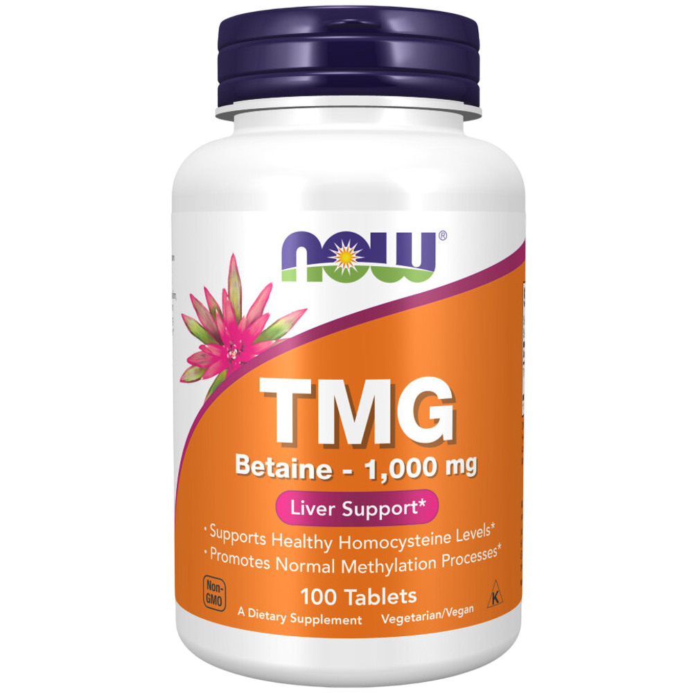Now Foods TMG 100 tablets , Бетаин HCL ( Триметилглицин )