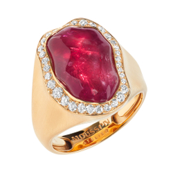 Кольцо с Рубеллитом и Бриллиантами, R0030-12/1