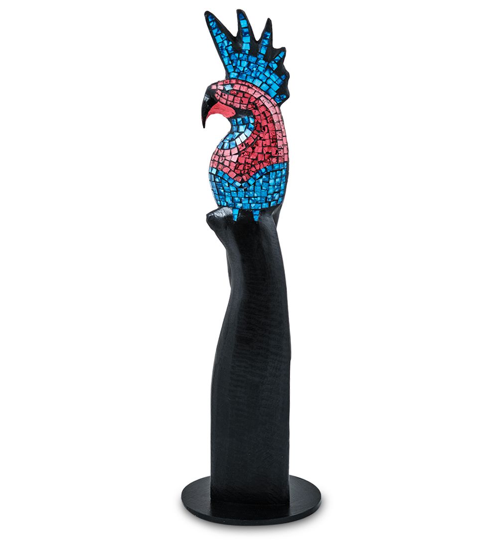 23-030-01 Н-р статуэток из трех «Какаду» дерево+стекл.мозаика (50,40,30 см)