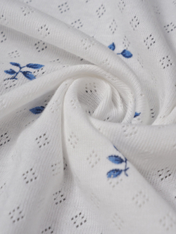 Рибана ажурная в ромбик, цвет шампань с принтом, 100% хлопок