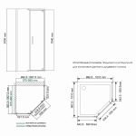 Душевой уголок WasserKRAFT Wiese 84P38 100х100 стекло прозрачное/профиль черный