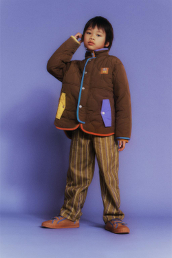 ZARA БРЮКИ В ПОЛОСКУ, ТЕМНО-КОРИЧНЕВЫЙ