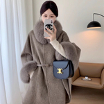 Женское пончо-накидка