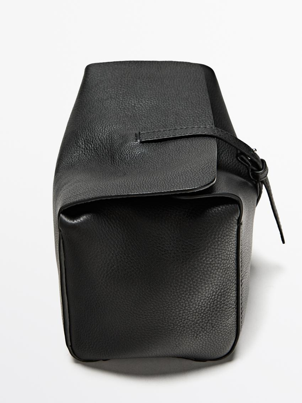 Massimo Dutti Косметичка из кожи наппа, черный