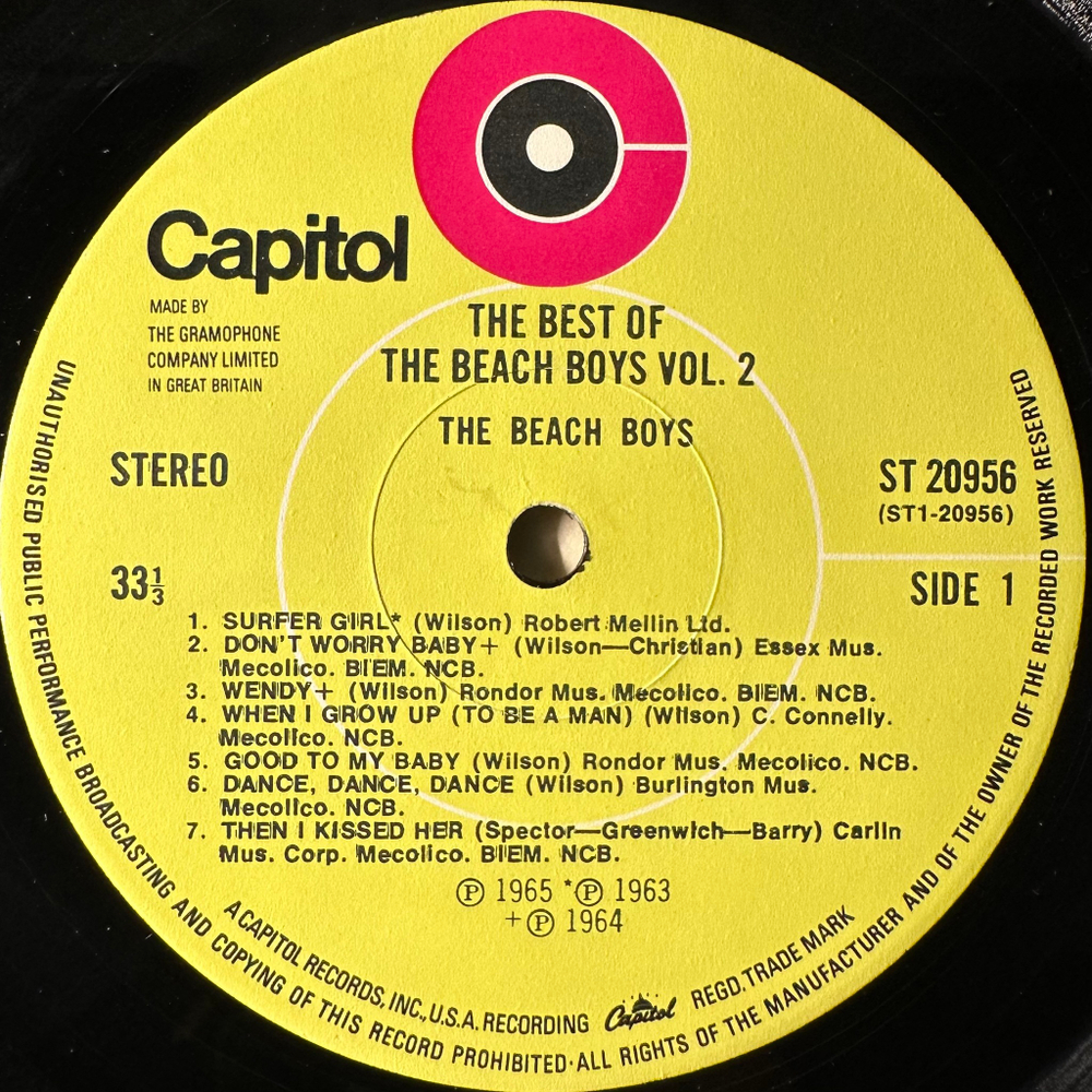 The Beach Boys ‎– The Best Of The Beach Boys Vol. 2 (Англия)