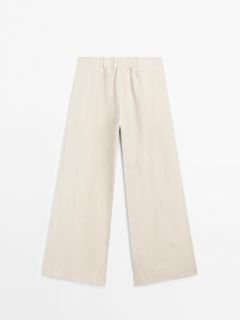 Massimo Dutti Брюки из 100% льна с двойными защипами, дымчатый