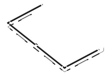 Шинопровод магнитный накладной для трекового светильника 2 метра CLT 0.114 01 L2000 BL чёрный Space Easy Crystal Lux