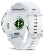 Часы Garmin Venu 3 Silver c белым силиконовым ремешком,  010-02784-00