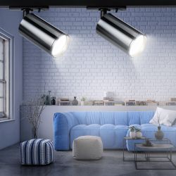 Трековый светильник однофазный ЭРА TR39-GU10 ВСН под лампу MR16 черный хром